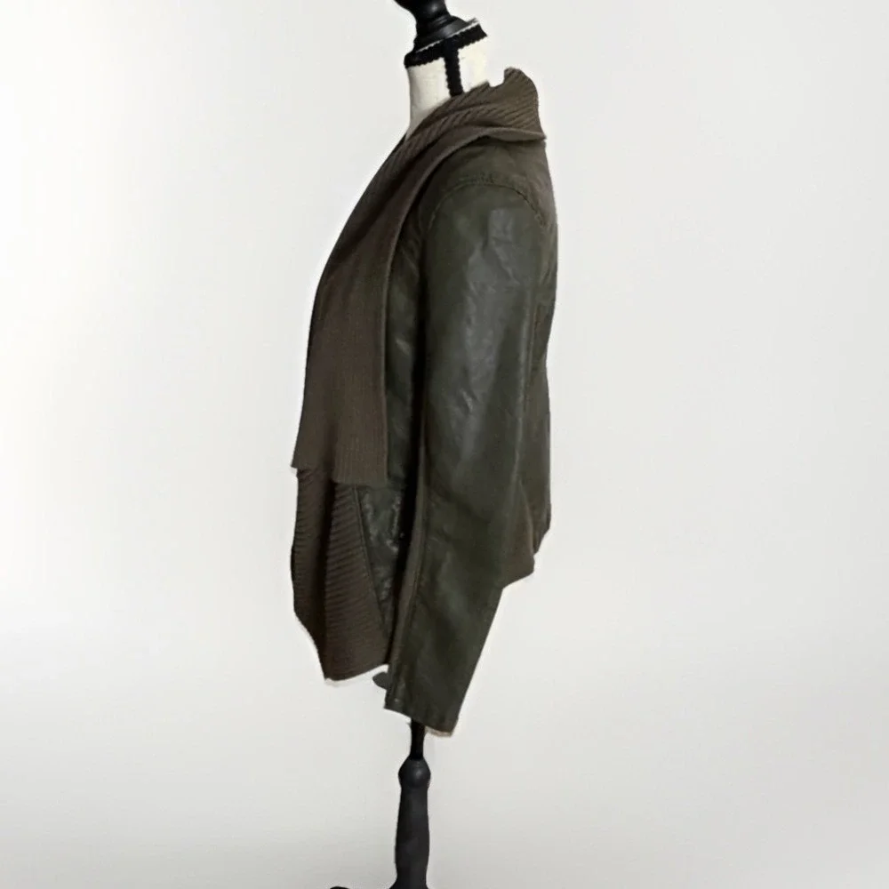 BLANKNYC All Or Nothing Olive‎ Drape Moto Jacket XS